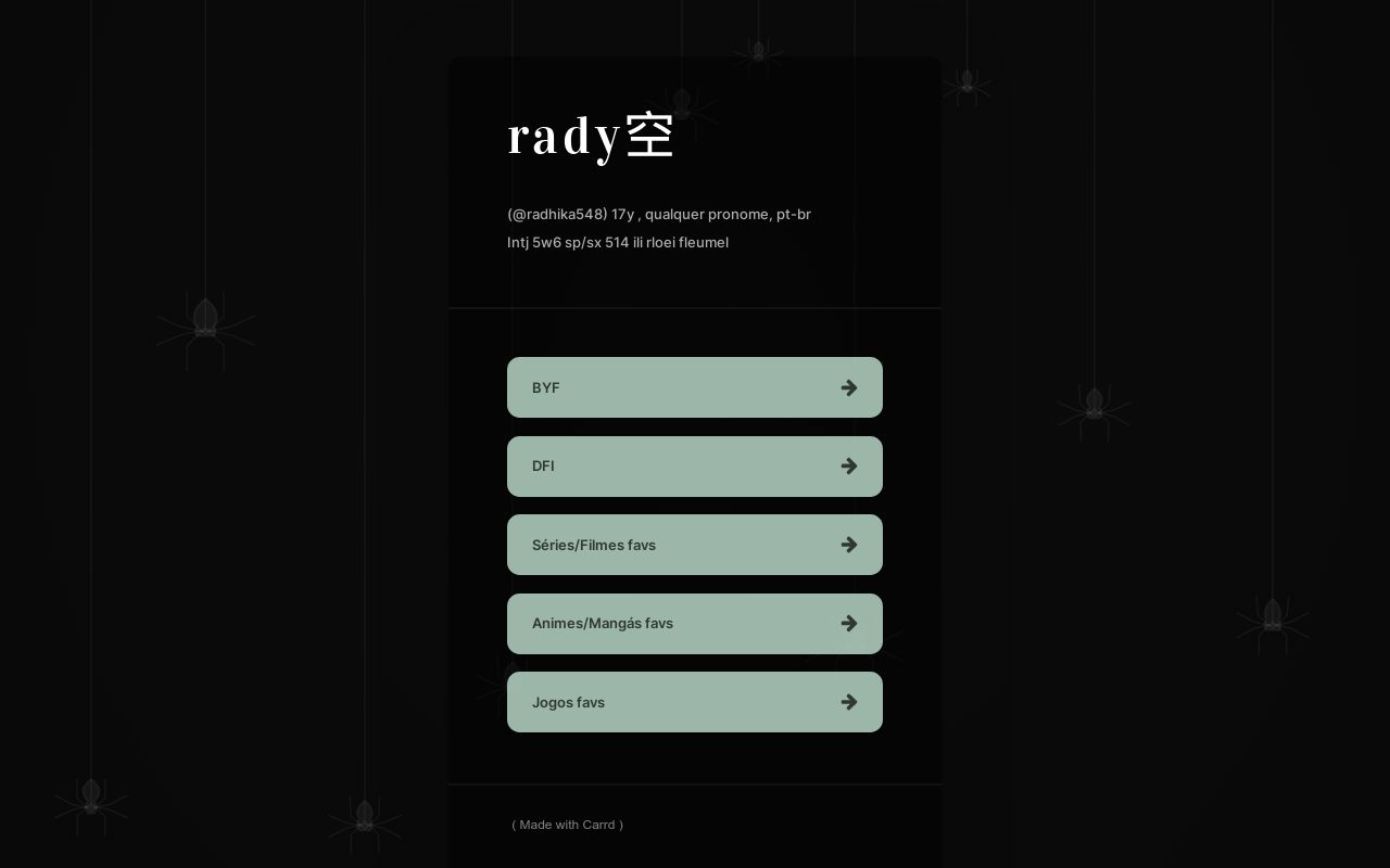 Carrd profile picture for @rady